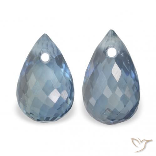 1.51ctw Naturel Bleu Saphir, Briolette, VS
