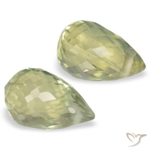 Shop natural 1.35ct Vert jaunâtre Saphir gems, Briolette, from Tanzanie at GemSelect. In stock, global shipping!