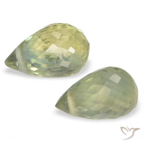 Shop natural 1.35ct Vert jaunâtre Saphir gems, Briolette, from Tanzanie at GemSelect. In stock, global shipping!
