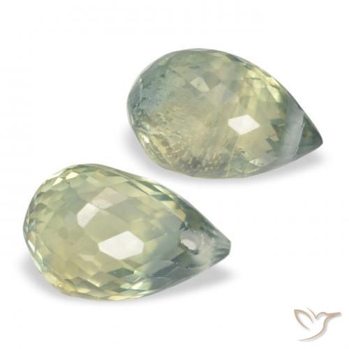 Shop natural 1.49ct Vert terre pâle Saphir gems, Briolette, from Tanzanie at GemSelect. In stock, global shipping!