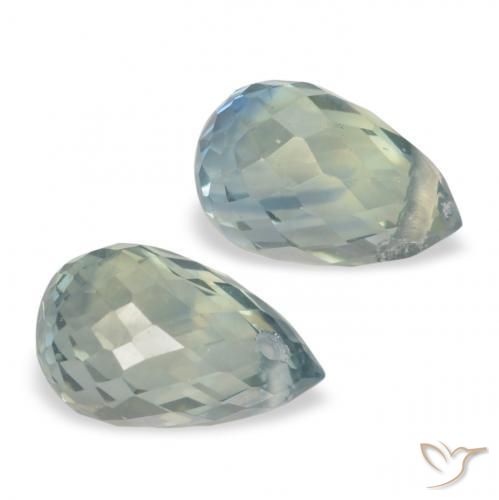 Shop natural 1.64ct Gris verdâtre Saphir gems, Briolette, from Tanzanie at GemSelect. In stock, global shipping!
