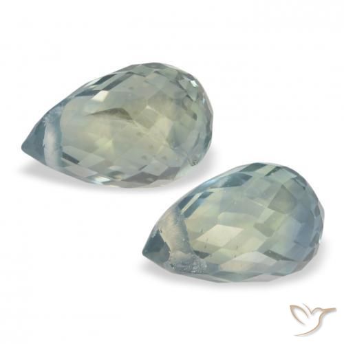 Shop natural 1.64ct Gris verdâtre Saphir gems, Briolette, from Tanzanie at GemSelect. In stock, global shipping!