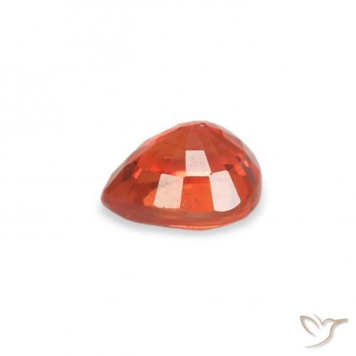 Saphir Orange chaud naturelle En forme de poire, 0.51 ct, VS