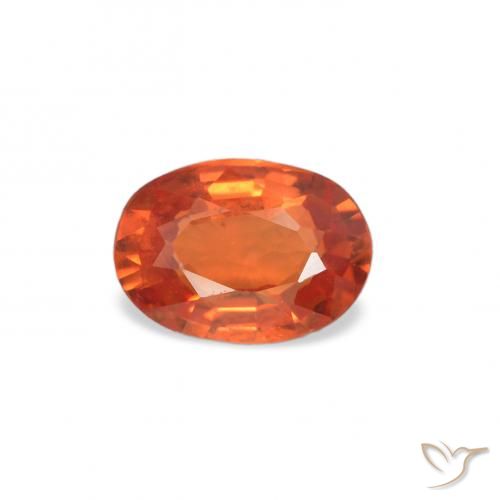 0.46ct Naturel Orange moyen Saphir, ovale, VS