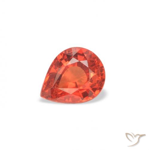 0.46ct Naturel Rouge intense Saphir, En forme de poire, VS