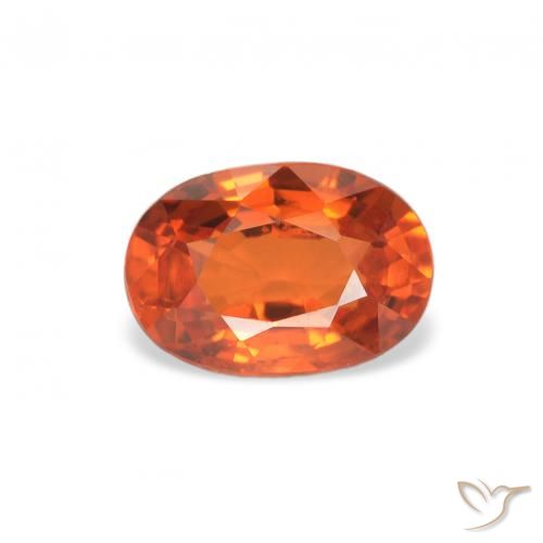 0.73ct Naturel Orange feu Saphir, ovale, VS