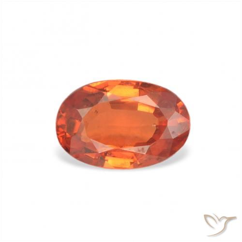 0.65ct Naturel Orange feu Saphir, ovale, VS