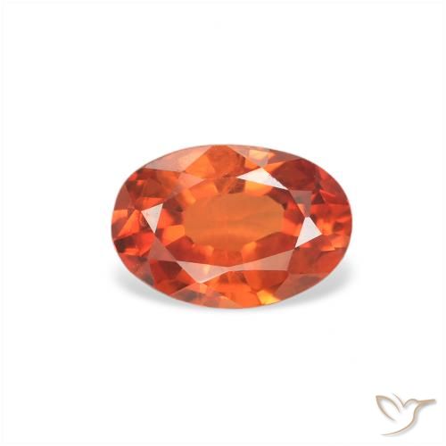 0.60ct Naturel Orange moyen Saphir, ovale, VS