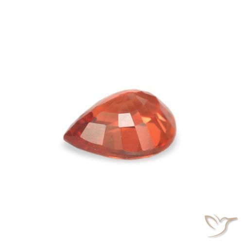 Saphir Rouge moyen naturelle En forme de poire, 0.46 ct, VS