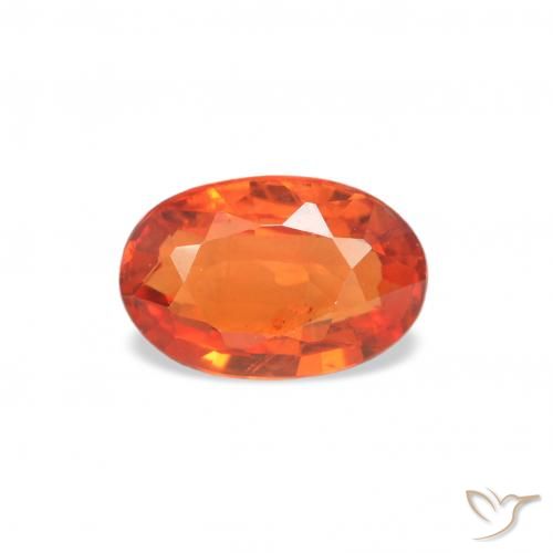 0.54ct Naturel Orange moyen Saphir, ovale, VS