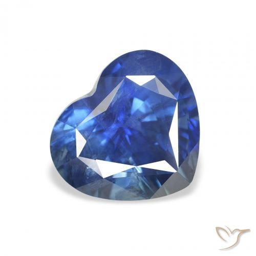 3.33ct Naturel Bleu marine Saphir, Cœur, VS