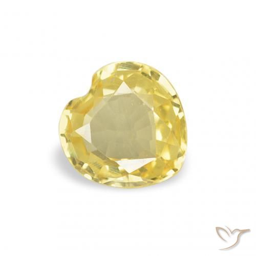 Saphir Jaune moyen naturelle Cœur, 0.32 ct, VVS