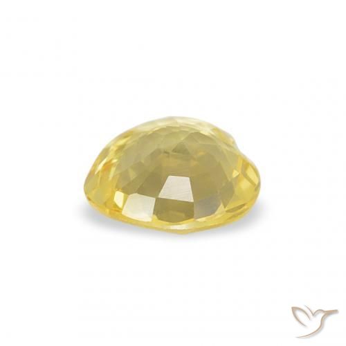 Saphir Jaune moyen naturelle Cœur, 0.32 ct, VVS