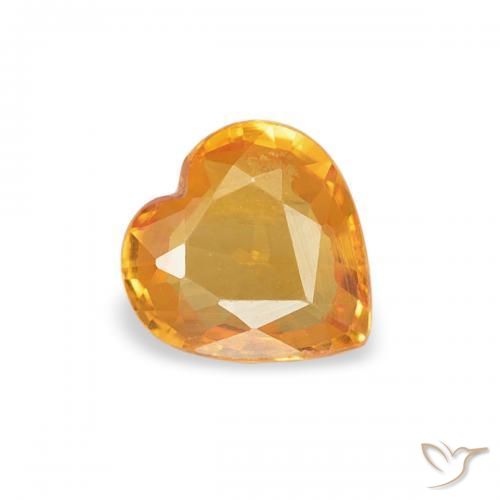 Saphir Or naturelle Cœur, 0.37 ct, VVS