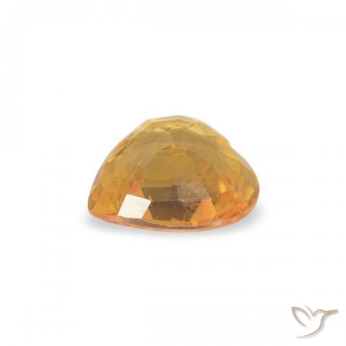 Saphir Orange vif naturelle Cœur, 0.35 ct, VVS