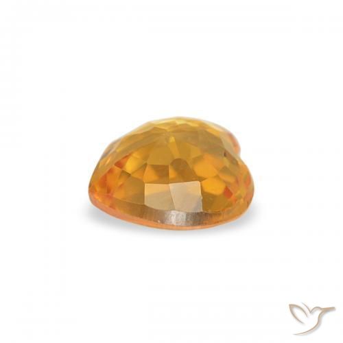 Saphir Doré-orange foncé naturelle Cœur, 0.37 ct, VVS