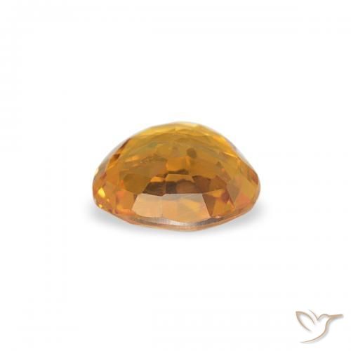 Saphir Or orange foncé naturelle Cœur, 0.34 ct, VVS