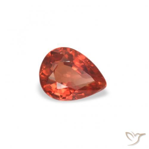 Saphir Rouge moyen naturelle En forme de poire, 0.39 ct, VVS-VS