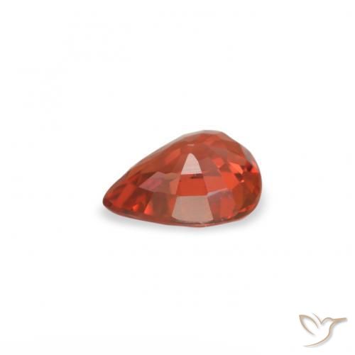 Saphir Rouge moyen naturelle En forme de poire, 0.39 ct, VVS-VS