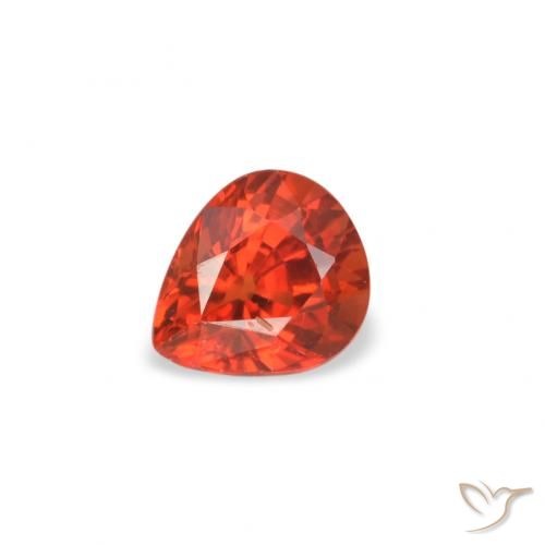 0.45ct Naturel Rouge cramoisi vif Saphir, En forme de poire, VVS-VS