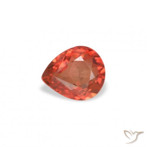 0.43ct Naturel Rouge moyen Saphir, En forme de poire, VVS-VS