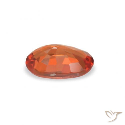Saphir Rouge intense naturelle ovale, 0.62 ct, VVS-VS