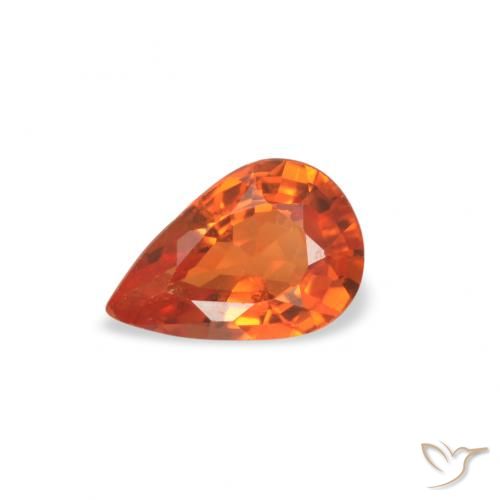 0.46ct Naturel Rouge intense Saphir, En forme de poire, VVS-VS