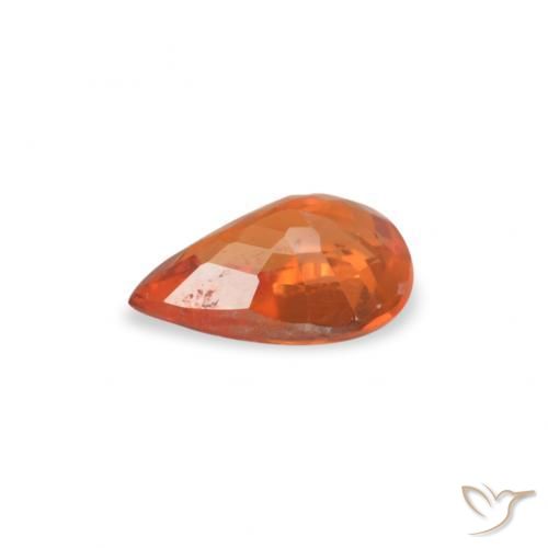Saphir Rouge intense naturelle En forme de poire, 0.46 ct, VVS-VS