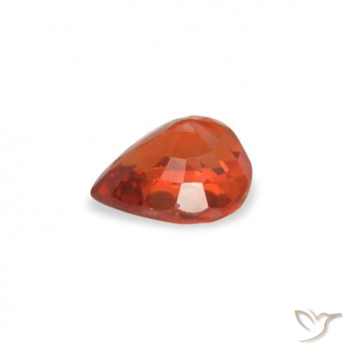 Saphir Orange rougeâtre naturelle En forme de poire, 0.52 ct, VVS-VS
