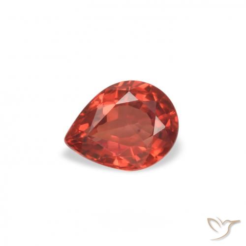 0.45ct Naturel Rouge cramoisi vif Saphir, En forme de poire, VVS-VS