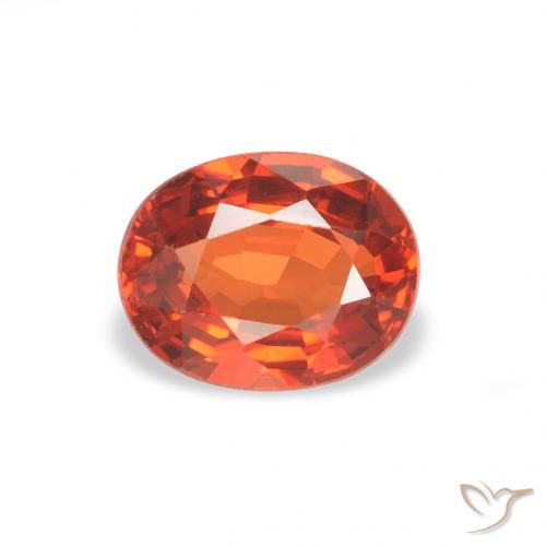 0.58ct Naturel Orange rougeâtre Saphir, ovale, VVS