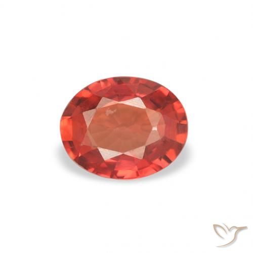 0.33ct Naturel Rouge intense Saphir, ovale, VVS