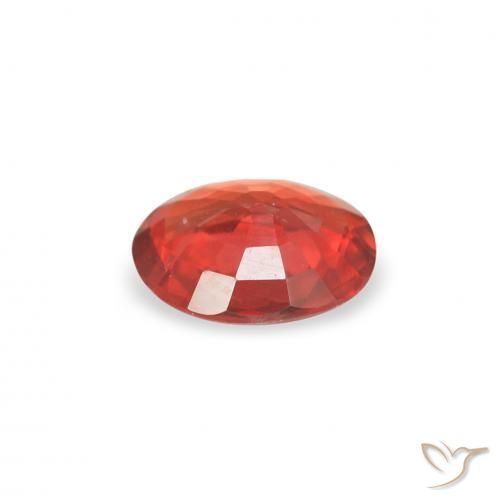 Saphir Rouge intense naturelle ovale, 0.33 ct, VVS