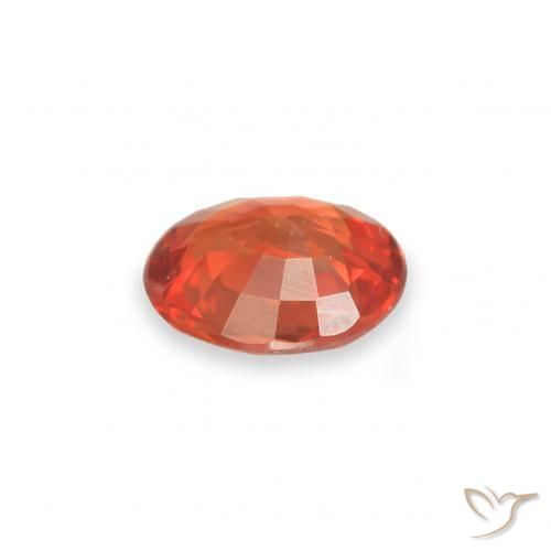 Saphir Rouge cramoisi vif naturelle ovale, 0.33 ct, VVS