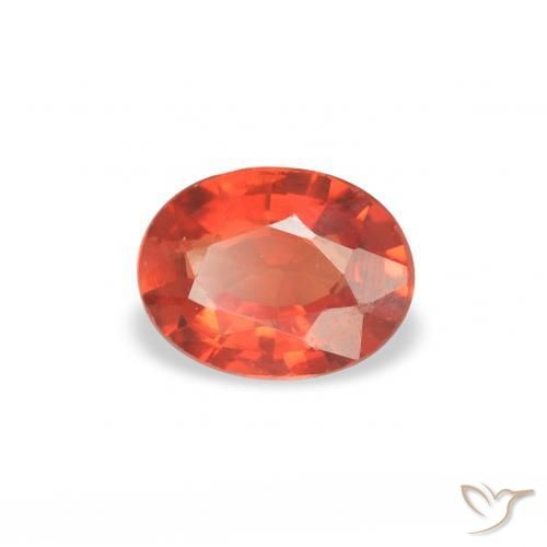 Saphir Rouge cramoisi vif naturelle ovale, 0.37 ct, VS