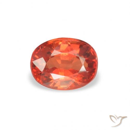 0.52ct Naturel Orange rougeâtre Saphir, ovale, VVS