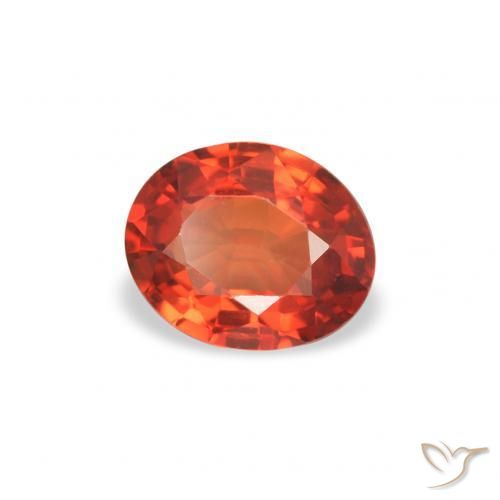 Saphir Rouge cramoisi vif naturelle ovale, 0.41 ct, VS