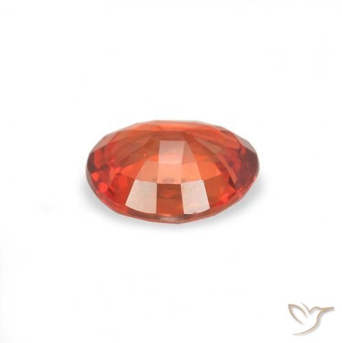 Saphir Rouge cramoisi vif naturelle ovale, 0.41 ct, VS