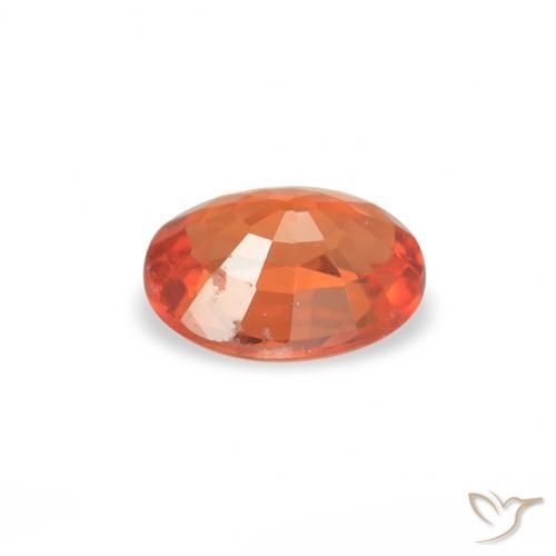 Saphir Ambre orange naturelle ovale, 0.41 ct, VS