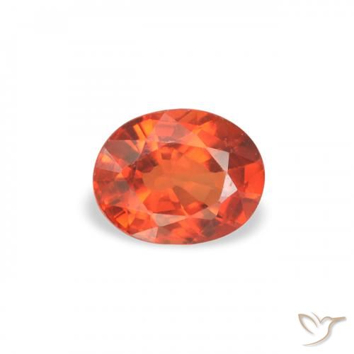 0.39ct Naturel Orange feu Saphir, ovale, VS