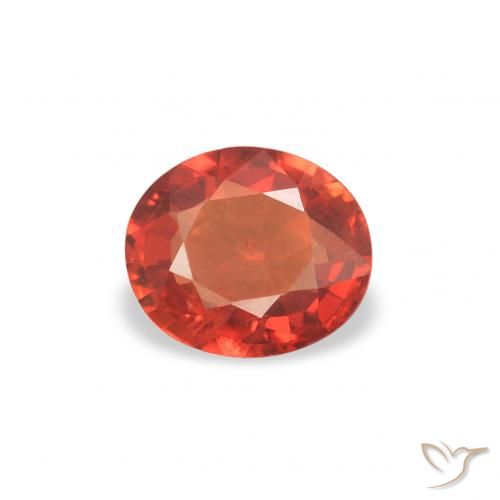 0.36ct Naturel Orange chaud Saphir, ovale, VS