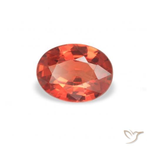 Saphir Rouge intense naturelle ovale, 0.36 ct, VS