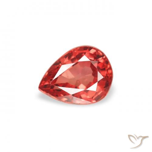 Saphir Rouge moyen naturelle En forme de poire, 0.43 ct, VS
