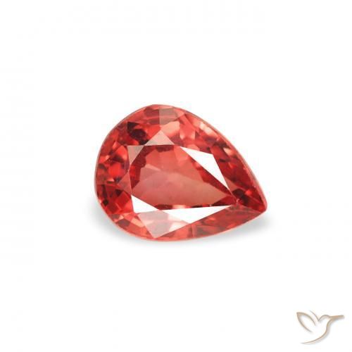 Saphir Rouge moyen naturelle En forme de poire, 0.43 ct, VS