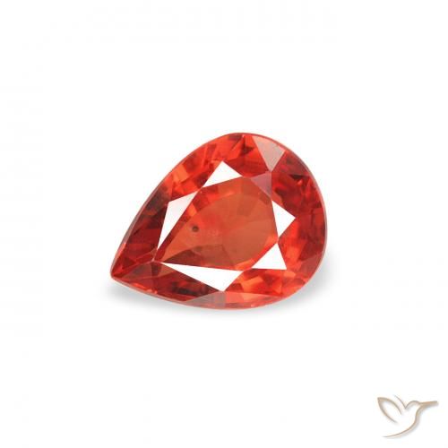 0.38ct Naturel Rouge intense Saphir, En forme de poire, VS