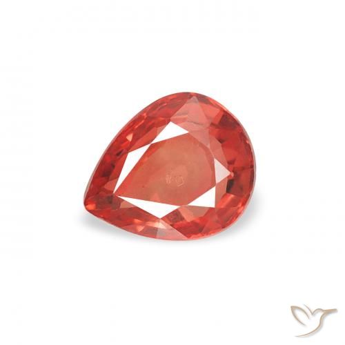 0.49ct Naturel Rouge intense Saphir, En forme de poire, VS