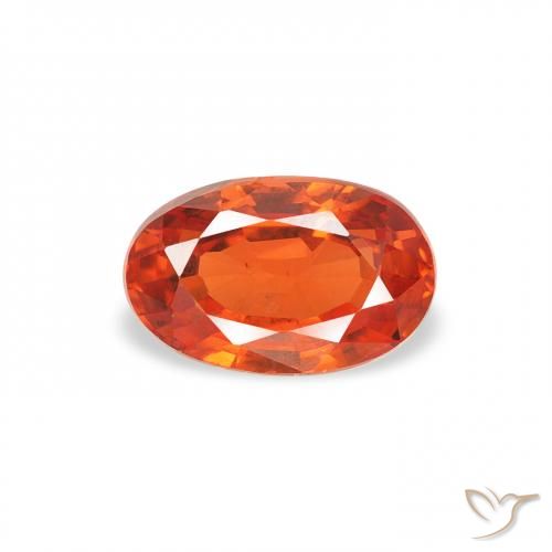 0.76ct Naturel Orange rougeâtre Saphir, ovale, VS