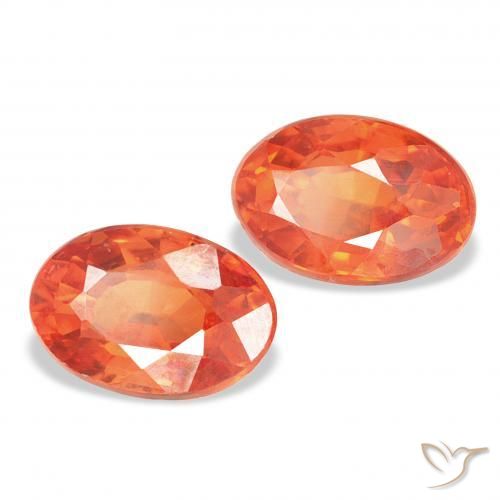 Shop natural 1.60ct Orange moyen Saphir gems, ovale, from Tanzanie at GemSelect. In stock, global shipping!