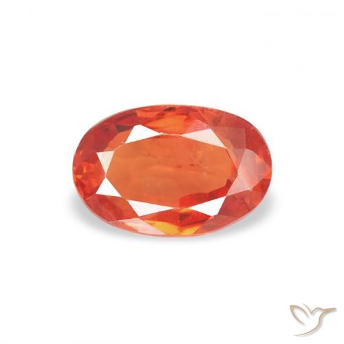 0.67ct Naturel Orange moyen Saphir, ovale, VS