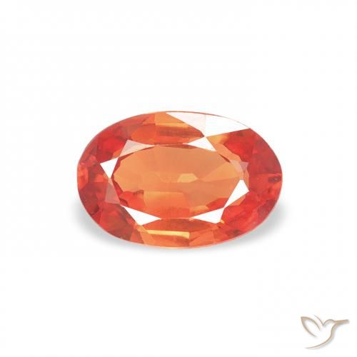 0.56ct Naturel Orange feu Saphir, ovale, VS, Photo A